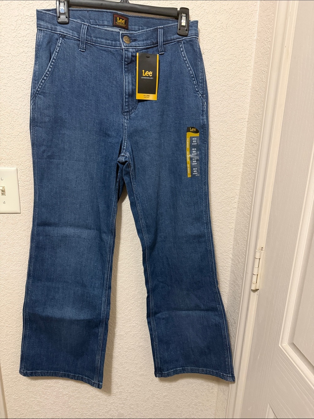 Lee Women's High-Rise Wide Leg Jeans in Blue Denim